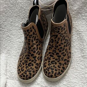 Joules Tan Leopard Print Women's Boots